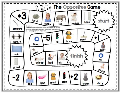 Opposites Board Game The Measured Mom