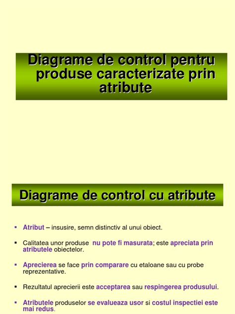 PDF Cursul 7 Diagrame De Control Pentru Produse Caracterizate Prin