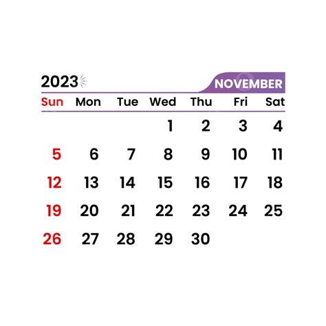 Gambar Vektor Kalender Transparan November 2023 Kalender November 2023