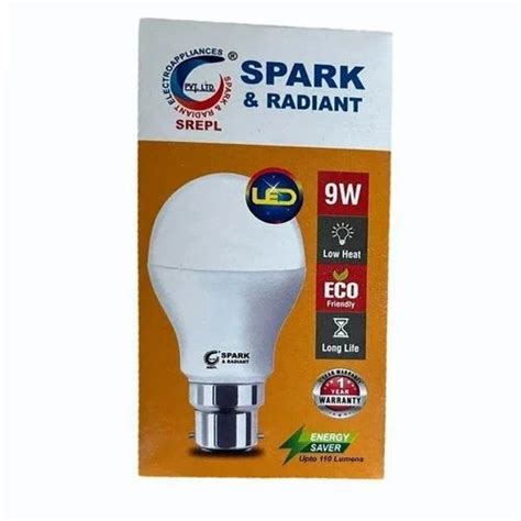 W B Spark Radiant Aluminium Led Bulb K Cool White At