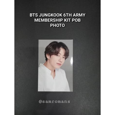 OFFICIAL BTS JEON JUNGKOOK 6TH ARMY MEMBERSHIP KIT POB PHOTO Shopee