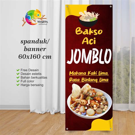 Spanduk X Banner Bakso Aci Custom Desain Lazada Indonesia