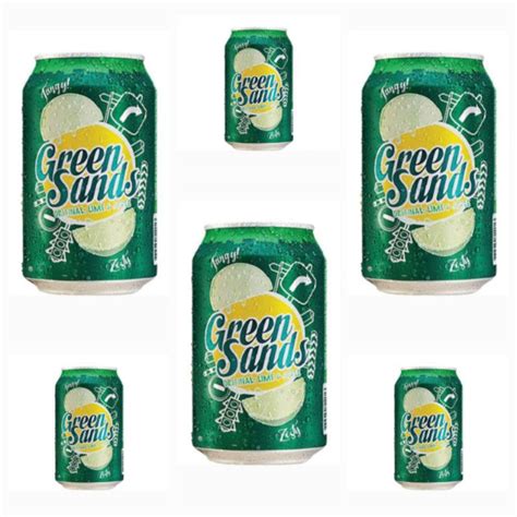 Jual Green Sands Soft Drink Minuman Berkarbonasi Lime Apple 330 Ml