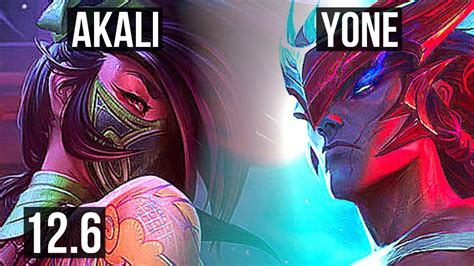 AKALI Vs YONE MID 7 0 1 67 Winrate Godlike KR Diamond 12 6