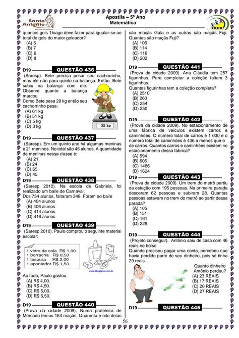 Simulado Saeb 5 Ano Para Imprimir Retoedu