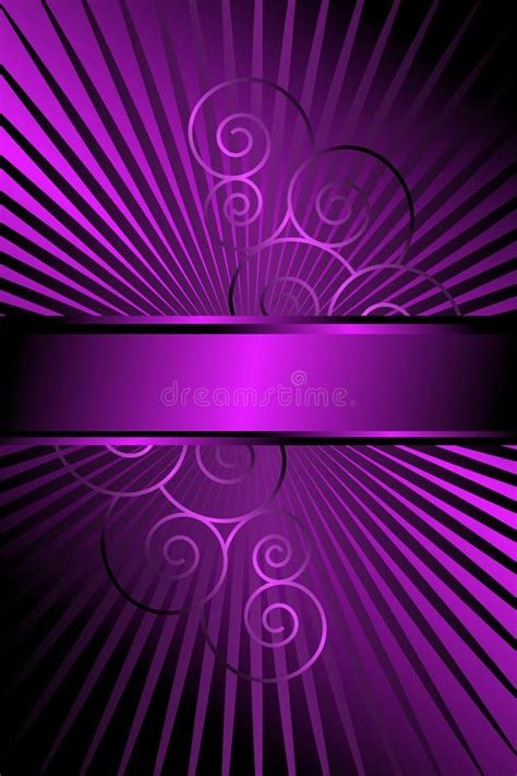 Abstract Silver And Purple Floral Vector Design Stock Vector