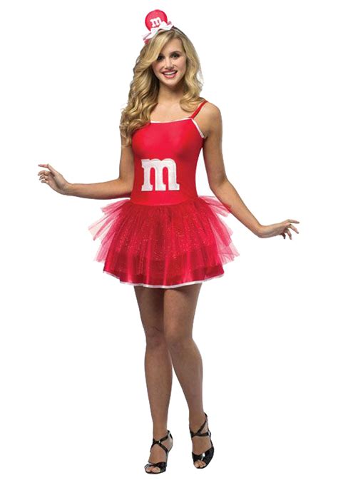 Womens Mandm Red Party Dress Halloween Costume Ideas 2024 Red Dress