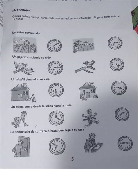 Calcula Cuanto Tiempo Tarda Cada Uno En Realizar Sus Actividades Con