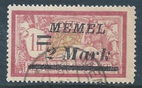 Memel Used Fr French Liberty Peace Issue Ovptd Memel