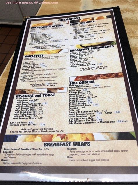 Menu At 44 Truck Stop Restaurant Usa