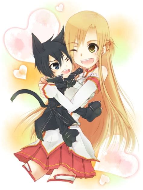 Kitty Kirito Asuna Sao Sword Art Online Sword Art Online Pinterest