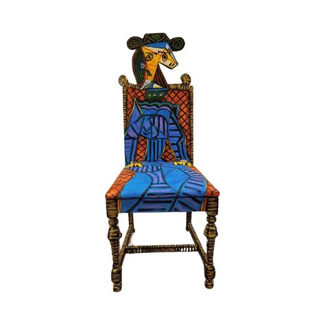 Picasso Femme Assise Dans Un Fauteuil Painted Chair By Artist Todd Fendos Etsy