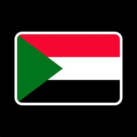 Premium Vector | Sudan flag official colors and proportion vector ...