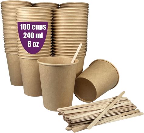 Gobelets Jetables En Carton Kraft De Ml Oz Gobelets