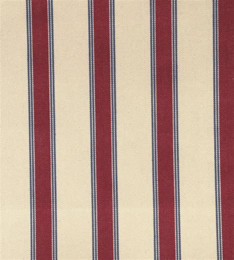 Blazer Stripe Fabric By Ian Mankin In Peony Airforce Jane Clayton