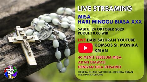 Misa Hari Minggu Biasa Xxx Sabtu Oktober Youtube