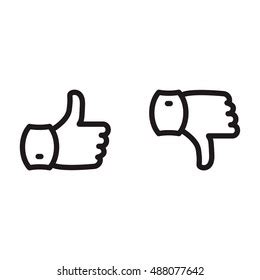 Like Dislike Icon Vector Illustration Stock Vector (Royalty Free ...