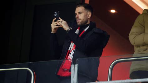 Jordan Henderson watches on as Ajax win big and shows his Amsterdam ...