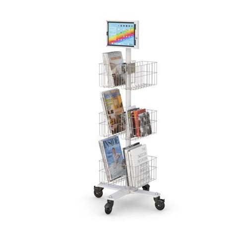 Mobile Tablet Cart with Storage