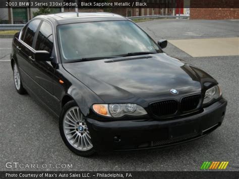 Black Sapphire Metallic 2003 Bmw 3 Series 330xi Sedan Black