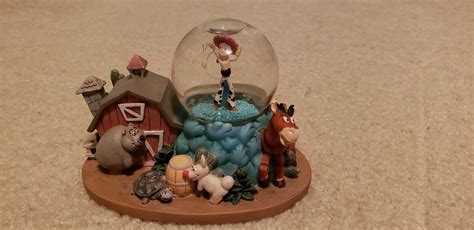 RARE Disney Toy Story 2 Mini Snow Globe Jessie And Bullseye Snowglobe