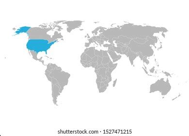 3,418 World Map Usa Highlighted Images, Stock Photos, 3D objects ...