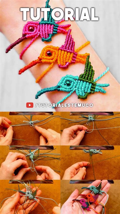 DIY Macrame Tutorial Como hacer colibrí con hilo Como hacer