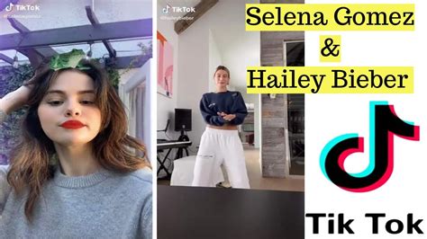 Selena Gomez And Hailey Bieber Tiktok Compilation Youtube