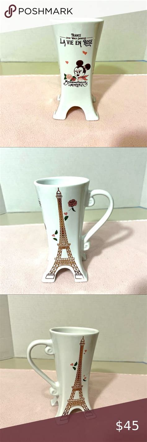 Disney Epcot World Showcase France Mademoiselle Minnie Eiffel Tower Cup