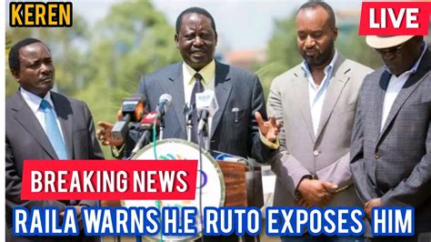 Raila Today Live Wewe Ruto Acha Gradges Zako Utanitambwa Raila