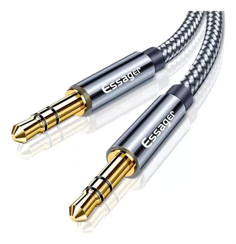 Cable De Audio Auxiliar De Mm Conector Chapa Oro K Meses