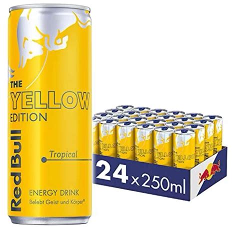 Red Bull Energy Drink Yellow Edition Tropical Geschmack 24x250ml Für 2376€ Statt 2856€