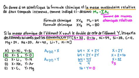 Vid O Question D Terminer Lidentit De Deux L Ments En Fonction De