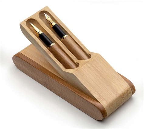 Personalized Bamboo Fountain Ballpoint Pen Gift Set Miller