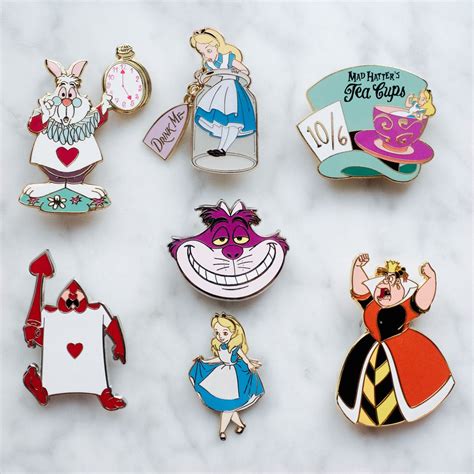 Alice In Wonderland Disney Cute Pin Badge Enameled Official Pin