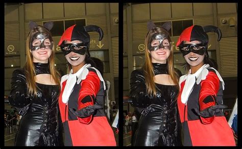 Catwoman And Harley Quinn In 3d Cross Eyed Viewing Method… Flickr