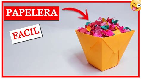 Como Hacer Una Papelera De Papel Papelera F Cil Diy Youtube