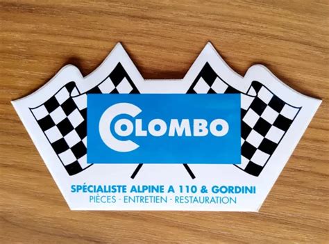 Autocollant Colombo Alpine A Renault Gordini Sticker Adesivo