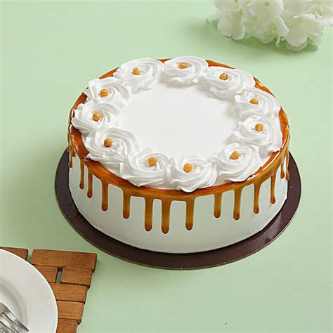 Buy Send Crunchy Butterscotch Cream Cake Half Kg Eggless Online Fnp