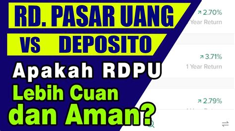 DEPOSITO BANK VS REKSADANA PASAR UANG Mana Yang Lebih Cuan YouTube