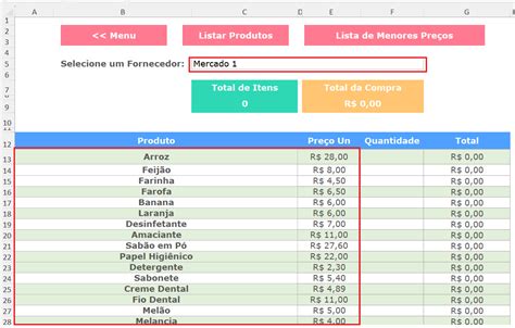 Lista de Compras no Excel BAIXE GRÁTIS Excel Easy