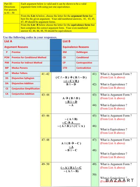 Solved Begin{tabular}{ L L } Hline Part Iii Directions