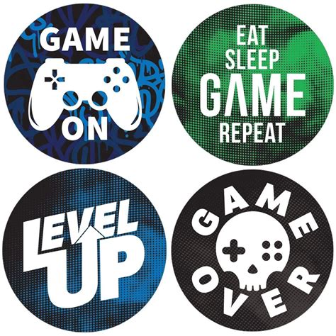 Stickers Labels Tags Paper Party Supplies Gamer Stickers Etna Pe