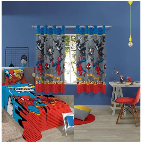 Cortina Infantil 2 00x1 80m Homem Aranha Lepper Shopee Brasil