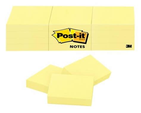 Notas Adhesivas Post It® Amarillo 38 Mm X 51 Mm 12 Blocs 100 Hojas