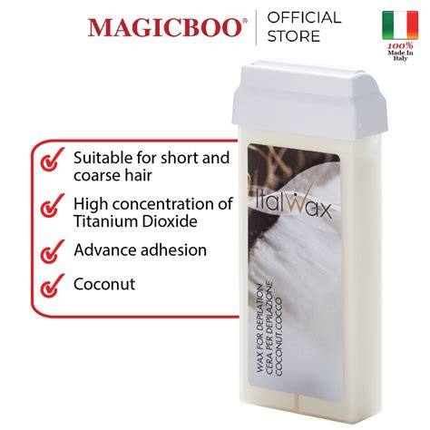 Magicboo Italwax Liposoluble Roll On High Density Warm Wax Coconut