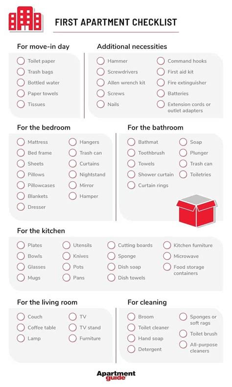 The Ultimate First Apartment Checklist Apartmentguide