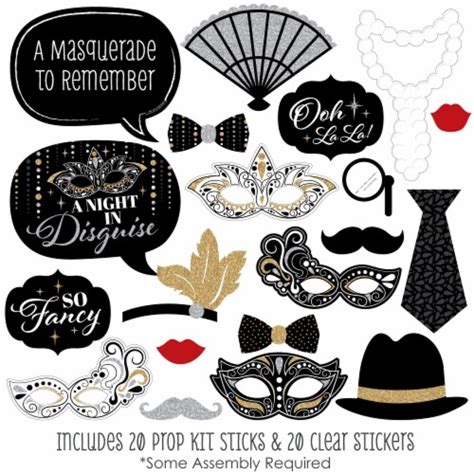 Big Dot Of Happiness Masquerade Venetian Mask Party Photo Booth Props