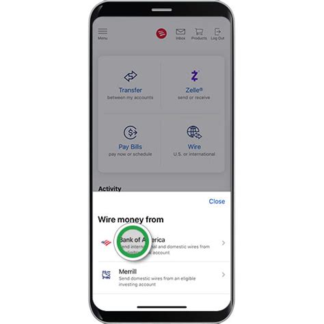 How To Do A Domestic Wire Transfer With Mobile Banking Bank Of America