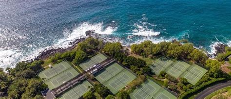 Tennis Mauna Kea Beach Hotel Surreale Landschaft Urlaub Landschaft